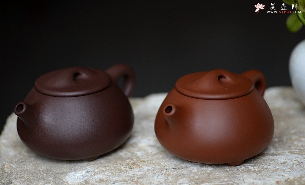 紫砂壶图片：美壶特惠之石瓢对壶 传统实用 紫砂入门必选 - 宜兴紫砂壶网