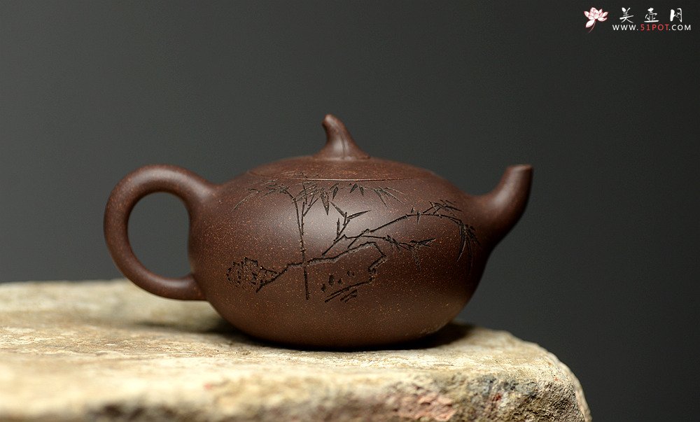 紫砂壶图片：张听刚装饰  周斌全手力作 原矿鱼子砂 全手吉瓜 - 宜兴紫砂壶网