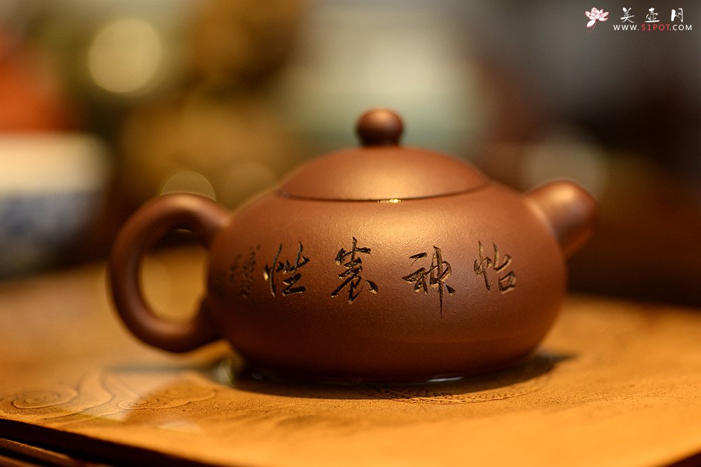 紫砂壶图片：谭华斌近作 道洪风格之玉露 刀法精炼 可人小壶 美壶特惠 - 宜兴紫砂壶网