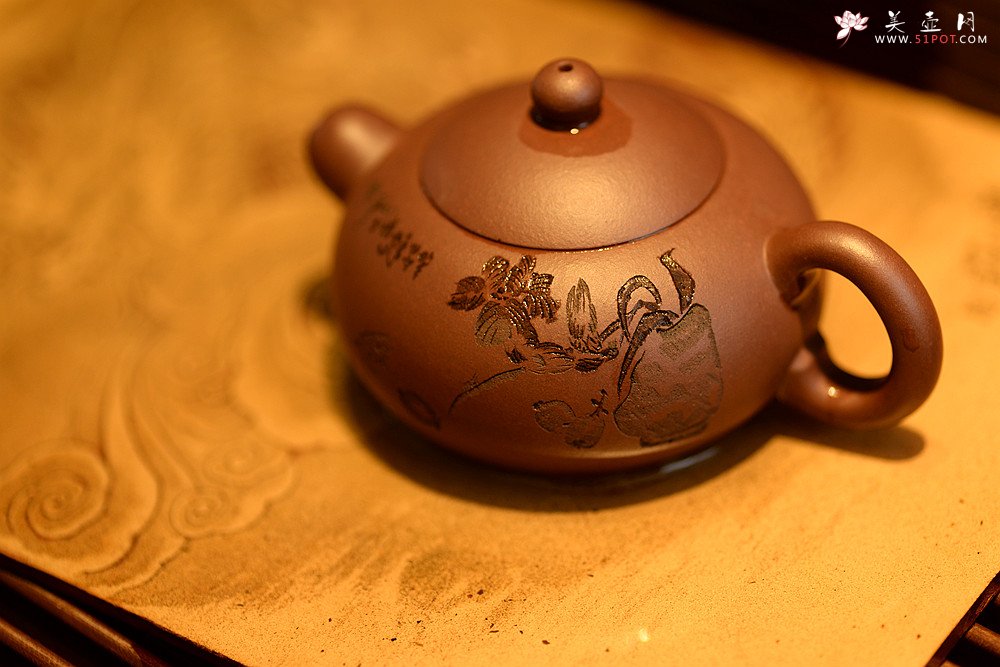 紫砂壶图片：谭华斌近作 道洪风格之玉露 刀法精炼 可人小壶 美壶特惠 - 宜兴紫砂壶网