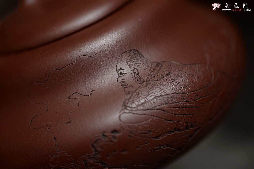 紫砂壶图片：坐禅达摩~ 葫芦茶叶罐 浑厚圆润 - 宜兴紫砂壶网