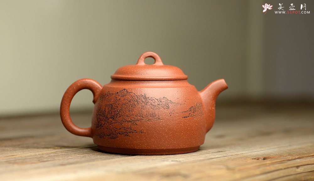 紫砂壶图片：山水清味 红山 油润降坡泥 - 宜兴紫砂壶网
