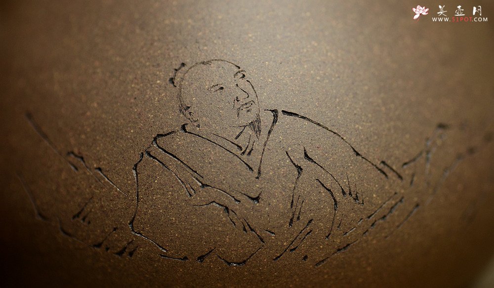 紫砂壶图片：万阗阗最新力作国助和石精刻 全手龙蛋 飘逸俊秀 文气十足 - 宜兴紫砂壶网