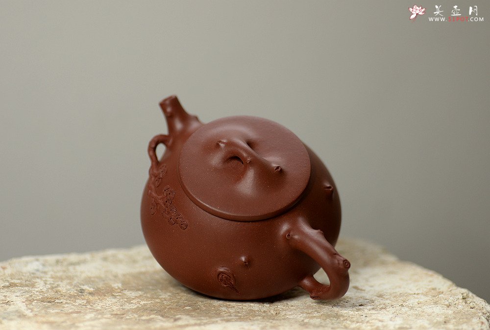 紫砂壶图片：实用花器 饱满可爱 松石瓢 - 宜兴紫砂壶网