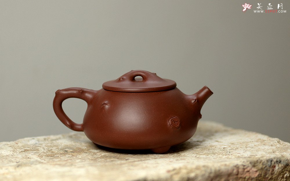 紫砂壶图片：实用花器 饱满可爱 松石瓢 - 宜兴紫砂壶网