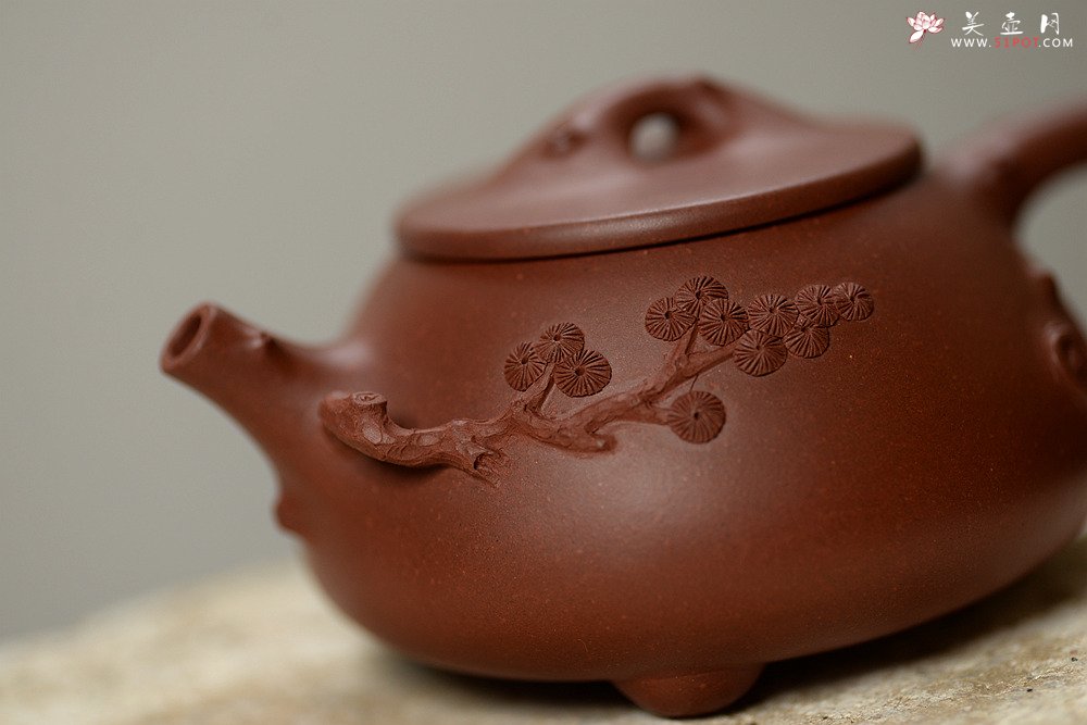 紫砂壶图片：实用花器 饱满可爱 松石瓢 - 宜兴紫砂壶网