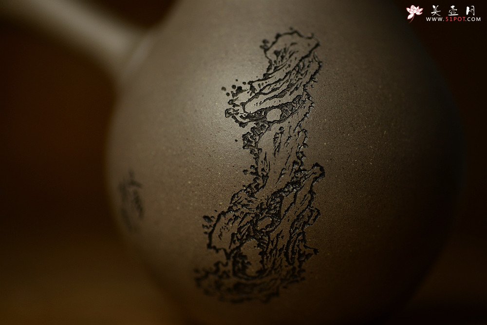 紫砂壶图片：淞庐原创设计  静品佳味~ 全手唐韵急须 文气十足 国助文涛装饰 - 宜兴紫砂壶网