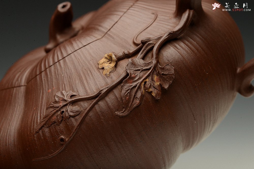 紫砂壶图片：乙未年新作 花货奇才-顾正芳 惊艳力作 全手精品南瓜 - 宜兴紫砂壶网