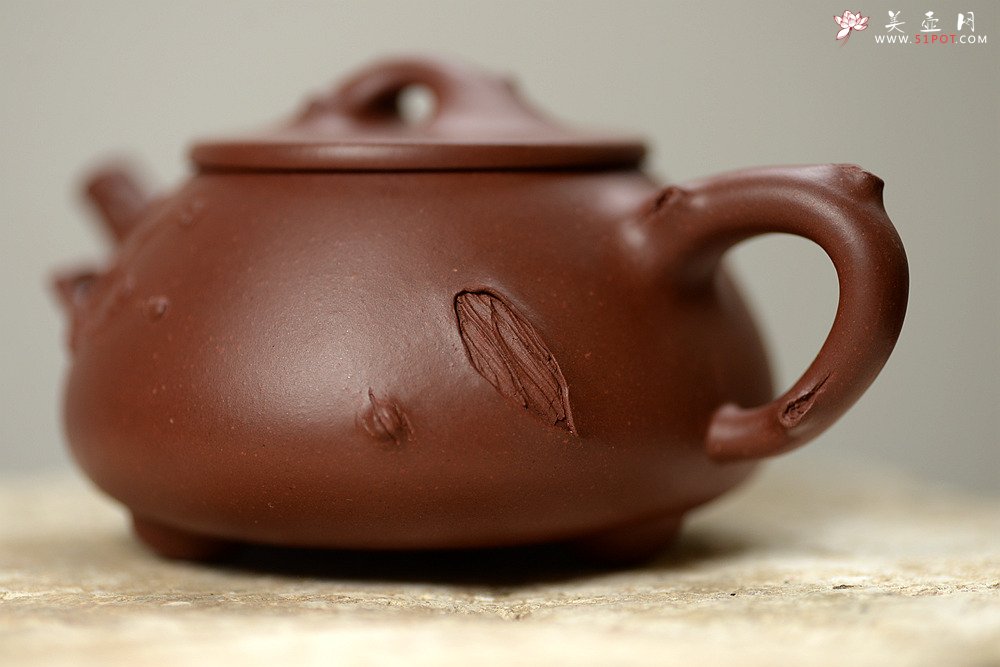 紫砂壶图片：傲雪寒梅 饱满可爱 实用花器 梅花石瓢 - 宜兴紫砂壶网