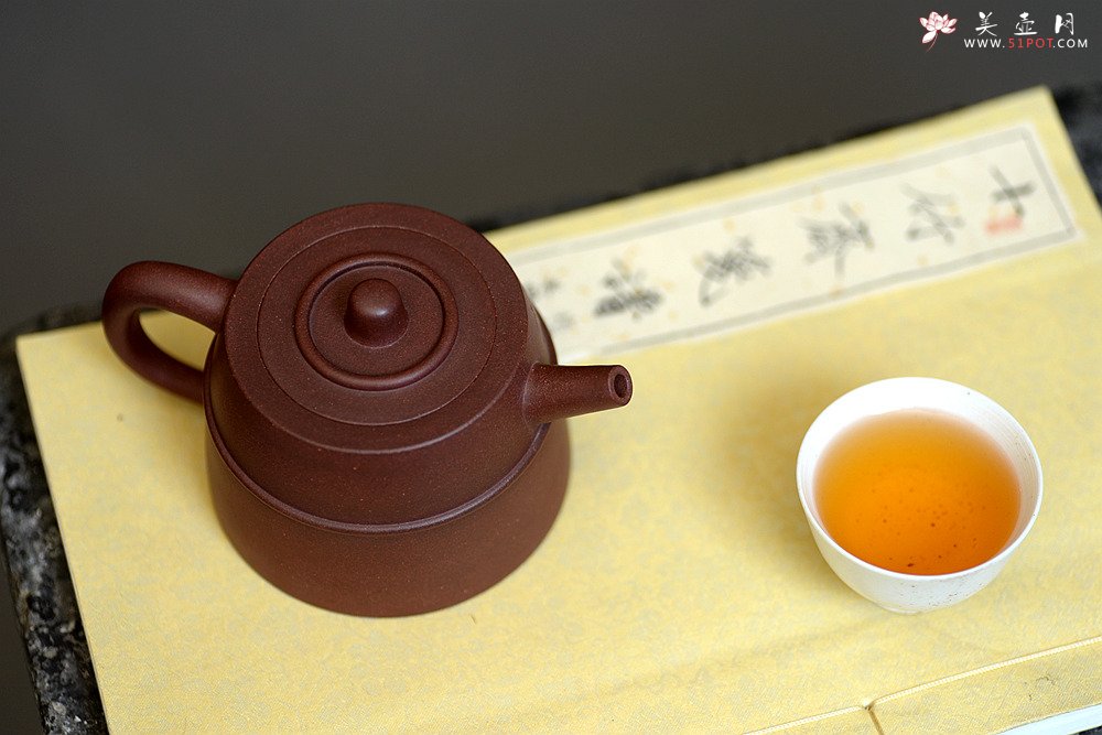 紫砂壶图片：淞庐出品 文气十足 古扑有张力 全手双线井栏 - 宜兴紫砂壶网