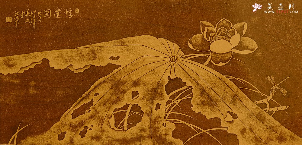 紫砂壶图片：谭华斌精心装饰 壁画 韵味十足 - 宜兴紫砂壶网