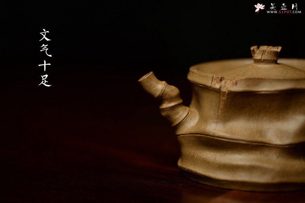 紫砂壶图片：林秀明原创学院派 道法自然  全手闻竹系列 文气十足 - 宜兴紫砂壶网