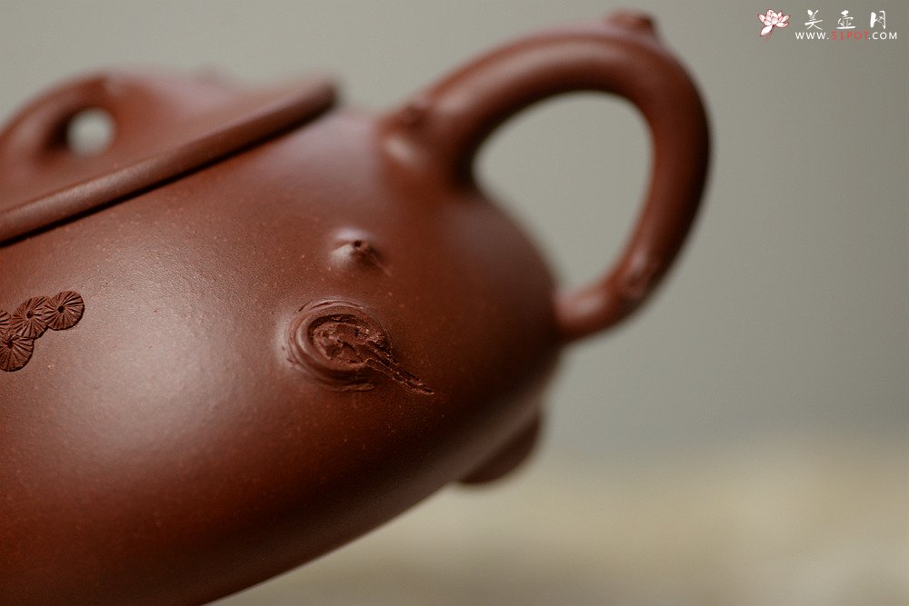 紫砂壶图片：实用花器 饱满可爱 松石瓢 - 宜兴紫砂壶网