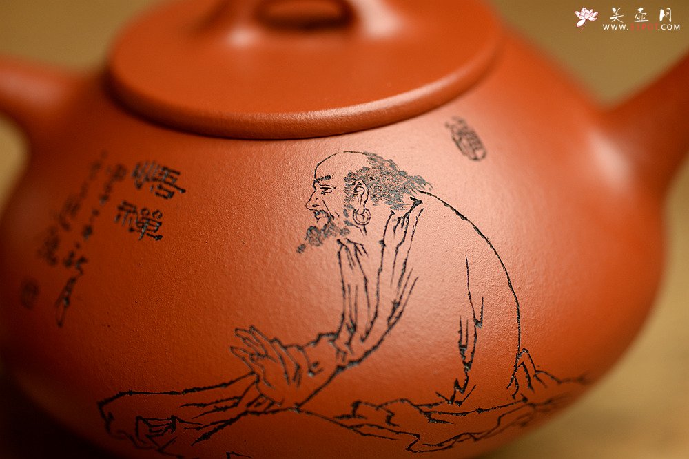 紫砂壶图片：张云熙 文气佳作 娇艳小红泥 平底石瓢 挺拔清秀 - 宜兴紫砂壶网