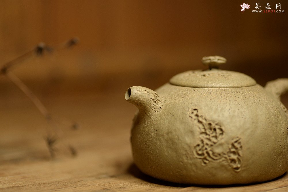 紫砂壶图片：肌理丰富 拙味~ 全手薄胎龚春 ~沧桑质感 - 宜兴紫砂壶网