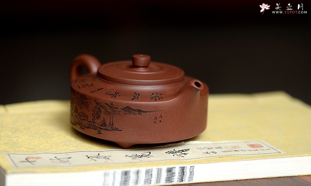 紫砂壶图片：通景山水之周盘 - 宜兴紫砂壶网