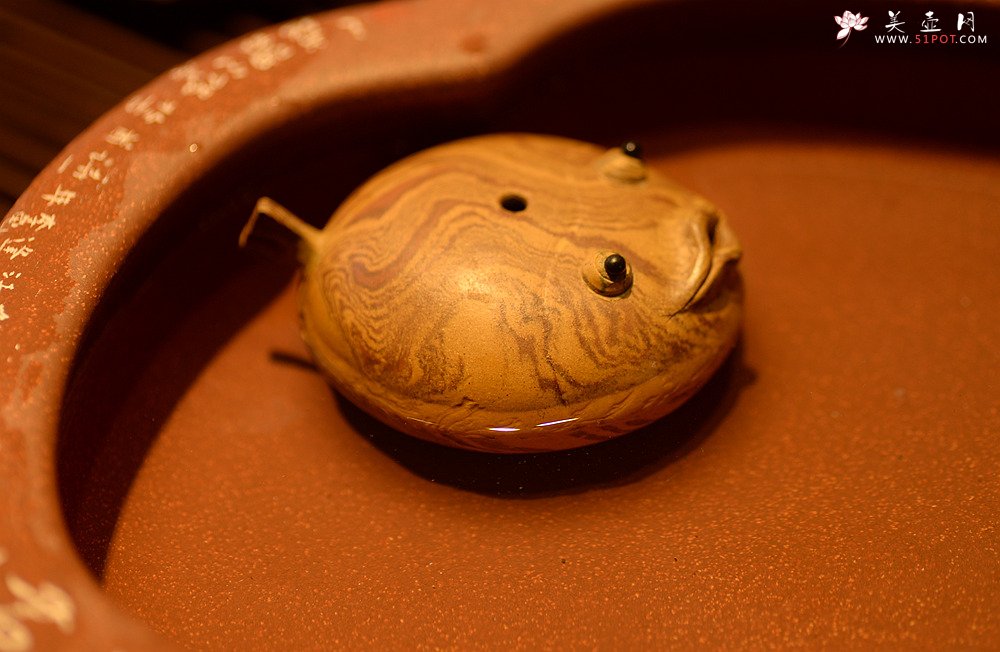 紫砂壶图片：施奇华特色全手茶宠 夏日风情 全手七彩鱼 茶盘尤物 - 宜兴紫砂壶网