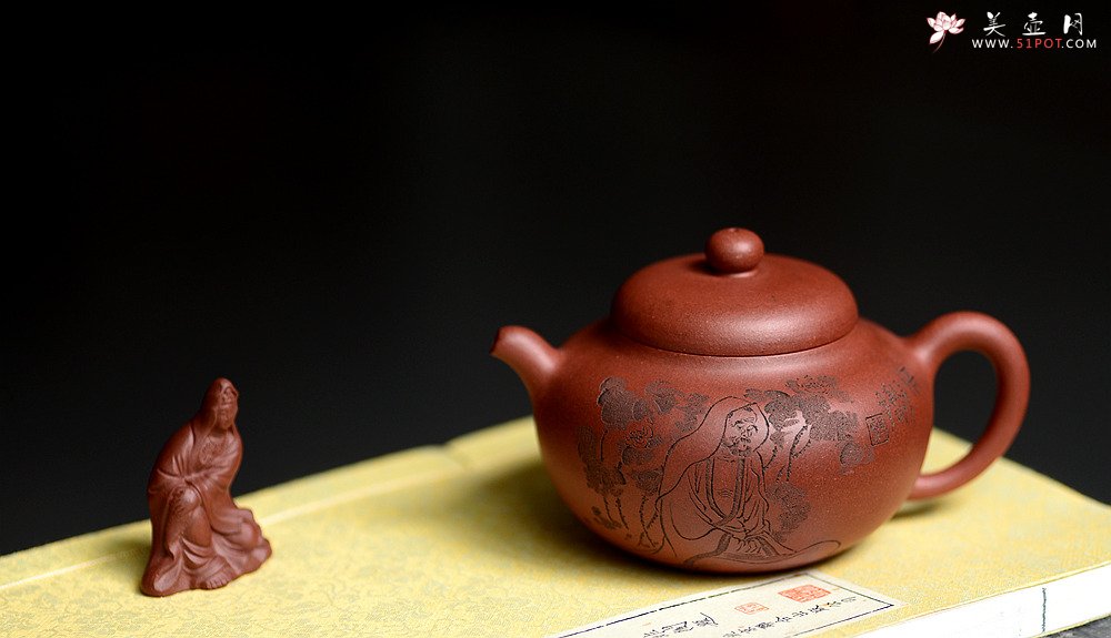 紫砂壶图片：美壶特惠 谭华斌作品 柿圆壶 圆润饱满  - 宜兴紫砂壶网