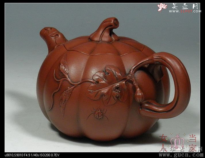 紫砂壶图片：南瓜壶 - 宜兴紫砂壶网