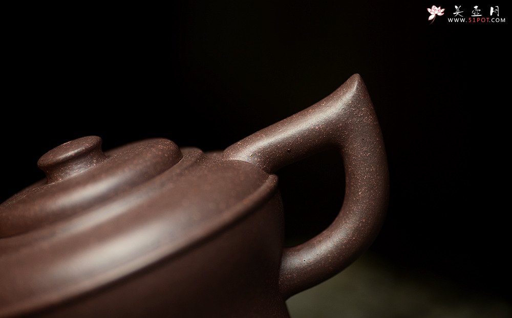 紫砂壶图片：淞庐作品 敦厚古朴 轻巧有动感 全手虎镦壶 高温老紫泥 - 宜兴紫砂壶网