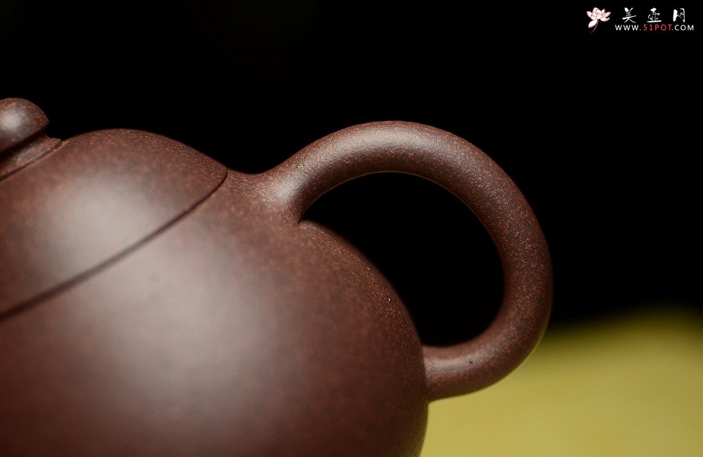 紫砂壶图片：淞庐作品 高温老紫泥 古朴 老味 全手文旦 - 宜兴紫砂壶网