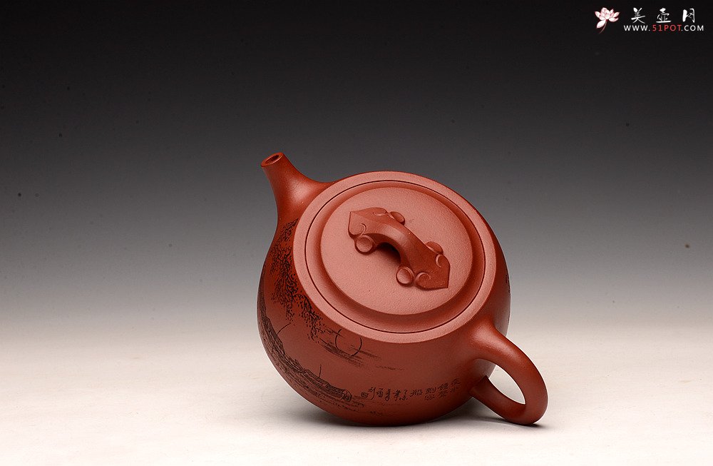 紫砂壶图片：枫桥夜泊之如意井栏 大口实用 - 宜兴紫砂壶网