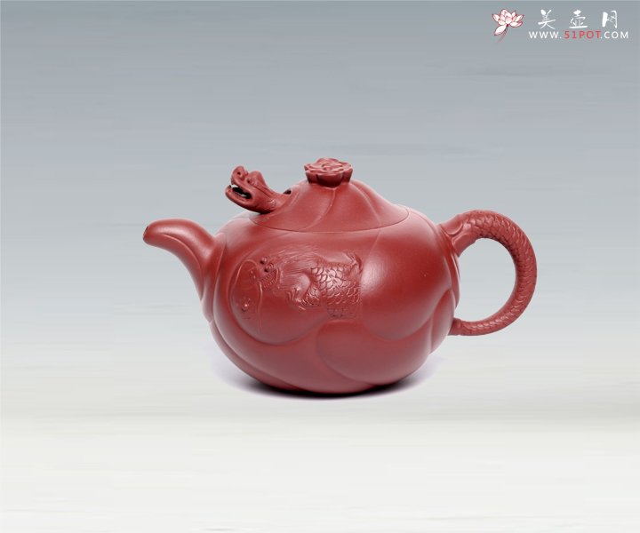 紫砂壶图片：鱼化龙 - 宜兴紫砂壶网