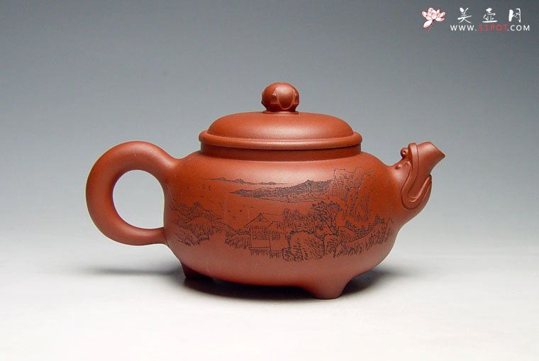 紫砂壶图片：游龙戏珠 - 宜兴紫砂壶网