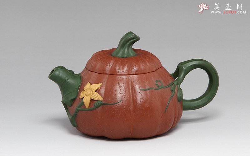 紫砂壶图片：夏日南瓜壶 - 宜兴紫砂壶网