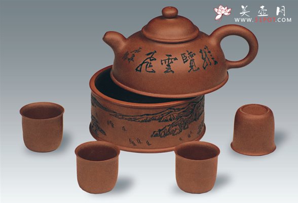 紫砂壶图片：金钟套壶 - 宜兴紫砂壶网