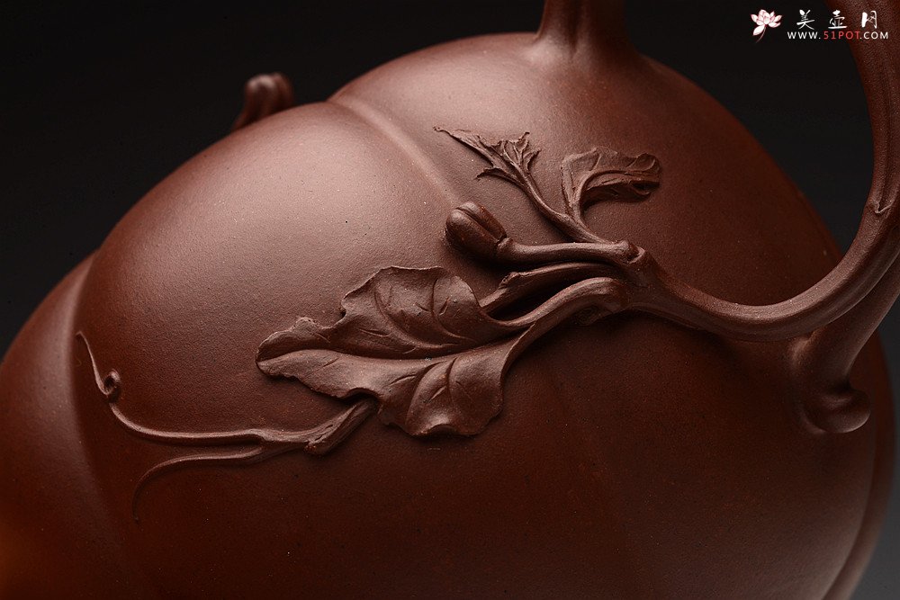 紫砂壶图片：顾正芳乙未年新品 饱满丰润 灵韵秀雅 全手筋纹南瓜 田园清趣 - 宜兴紫砂壶网