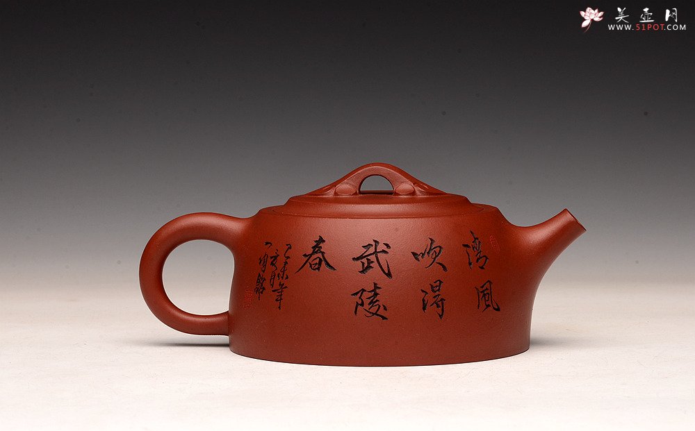 紫砂壶图片：枫桥夜泊之如意井栏 大口实用 - 宜兴紫砂壶网