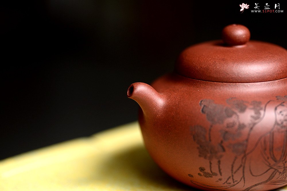 紫砂壶图片：美壶特惠 谭华斌作品 柿圆壶 圆润饱满  - 宜兴紫砂壶网