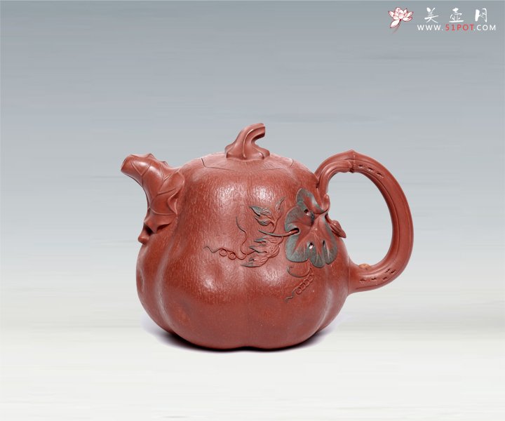 紫砂壶图片：千禧南瓜壶 - 宜兴紫砂壶网