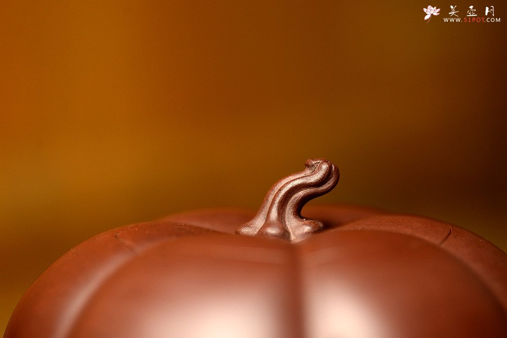 紫砂壶图片：顾正芳乙未年新品 饱满丰润 灵韵秀雅 全手筋纹南瓜 田园清趣 - 宜兴紫砂壶网