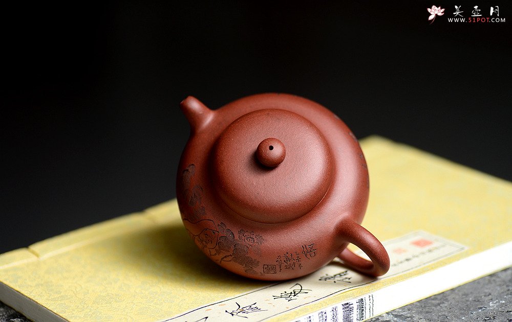 紫砂壶图片：美壶特惠 谭华斌作品 柿圆壶 圆润饱满  - 宜兴紫砂壶网