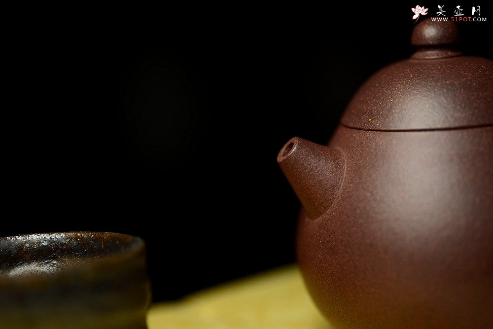 紫砂壶图片：淞庐作品 高温老紫泥 古朴 老味 全手文旦 - 宜兴紫砂壶网