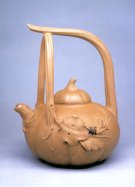 紫砂壶图片：南瓜提梁壶 - 宜兴紫砂壶网