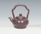 紫砂壶图片：合菱提梁壶 - 宜兴紫砂壶网