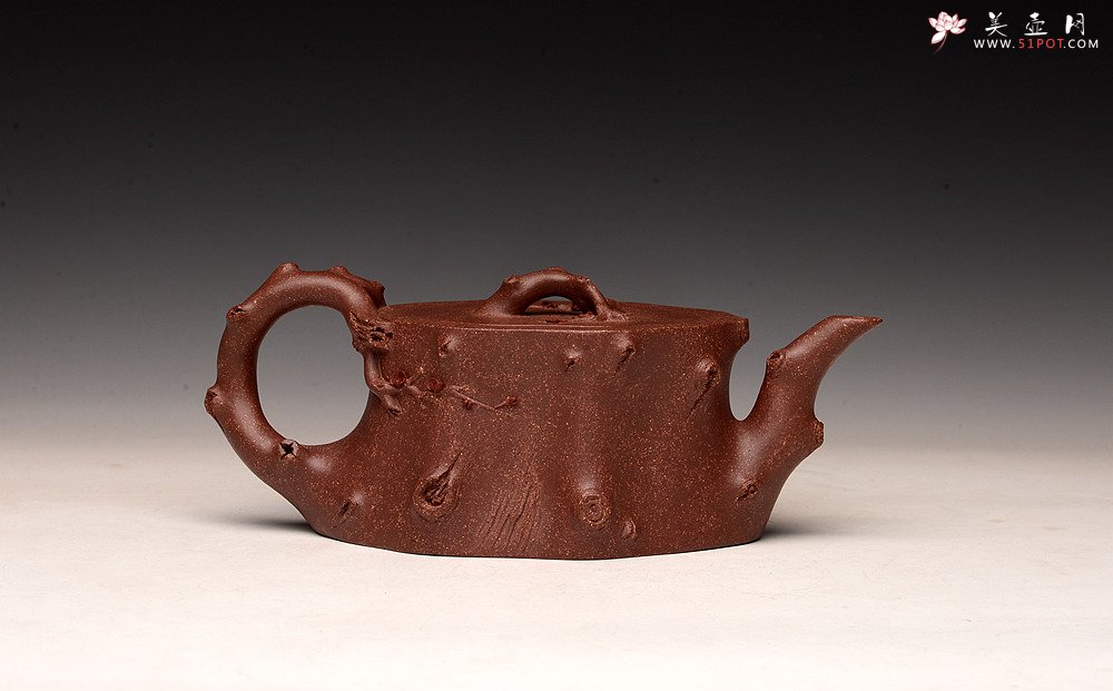 紫砂壶图片：单志萍新作 苍劲之意 古拙之风  全手梅桩 经典作品 - 宜兴紫砂壶网
