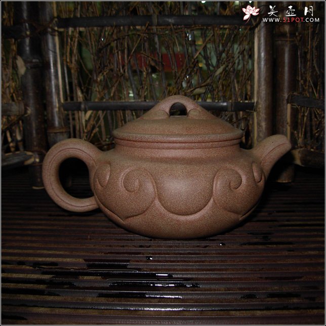 紫砂壶图片：仿古如意壶 - 宜兴紫砂壶网