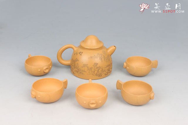 紫砂壶图片：渔翁套壶 - 宜兴紫砂壶网