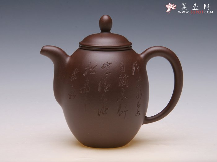 紫砂壶图片：与鲍志强合作橄榄壶 - 宜兴紫砂壶网