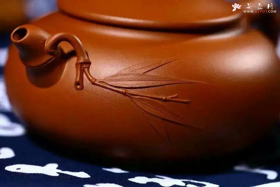 紫砂壶图片：扁竹鼓 - 宜兴紫砂壶网