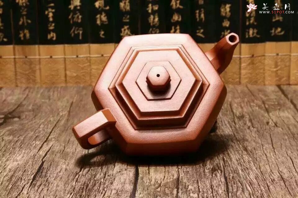 紫砂壶图片：六方雪华 - 宜兴紫砂壶网