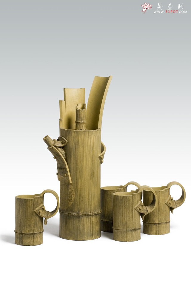 紫砂壶图片：日月组壶 - 宜兴紫砂壶网