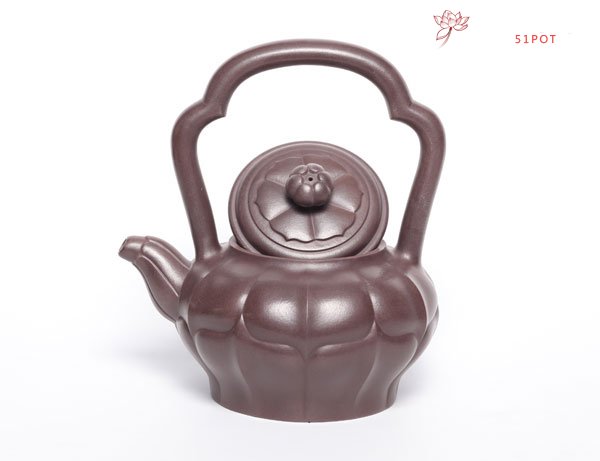 紫砂壶图片：合菱提梁壶 - 宜兴紫砂壶网