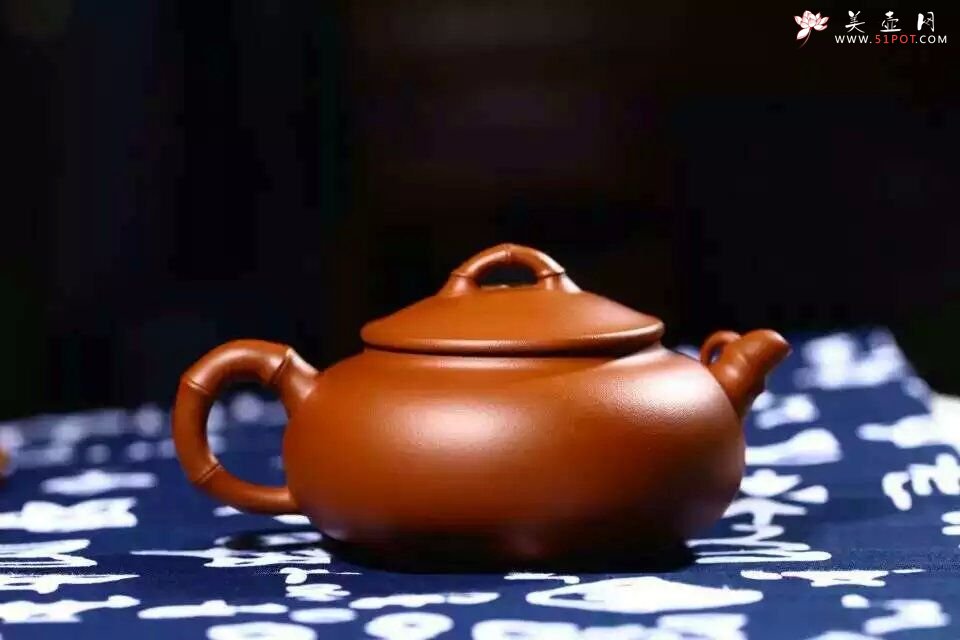 紫砂壶图片：扁竹鼓 - 宜兴紫砂壶网