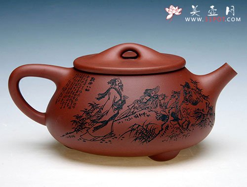 紫砂壶图片：饮中八仙 - 宜兴紫砂壶网