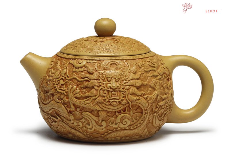 紫砂壶图片：一粒珠龙腾盛世 - 宜兴紫砂壶网